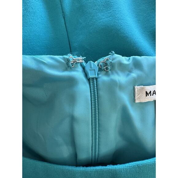 Mango Suit Dress Large Women’s Sheath Colorblock Knit Pencil Sleeveless Career - Picture 7 of 9